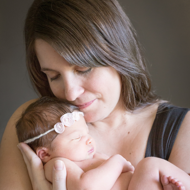 The author and her firstborn daughter