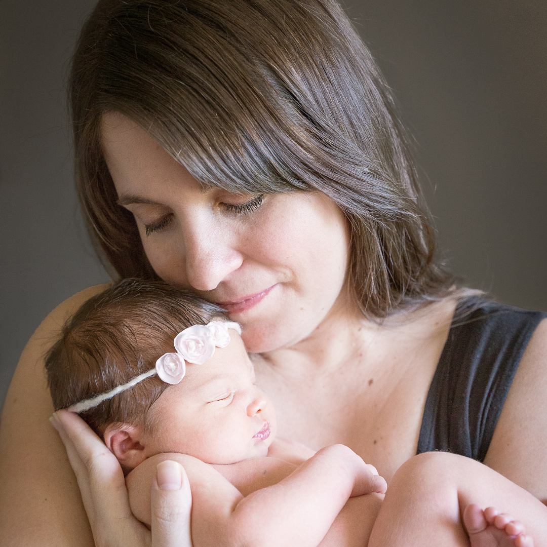 The author and her firstborn daughter